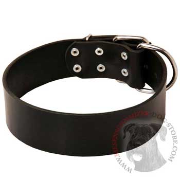 Leather Riesenschnauzer Collar for Control During Walking