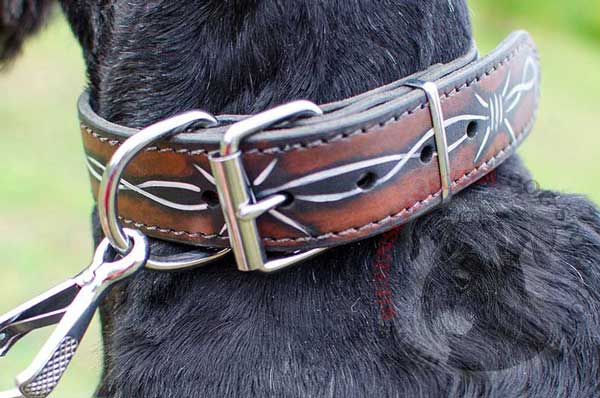 Nickel Snap Hook for Leash Attachment to Barbed Wire Riesenschnauze Collar