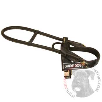 Riesenschnauzer Guide Harness Leather for Dog Assistance
