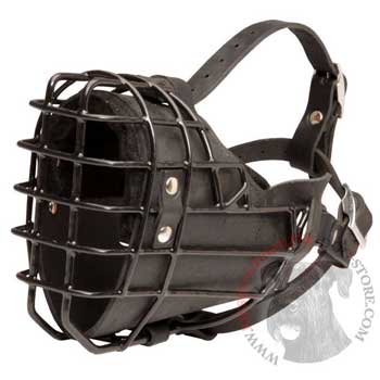 Winter Fully Wire Riesenschnauzer Padded Muzzle Cage
