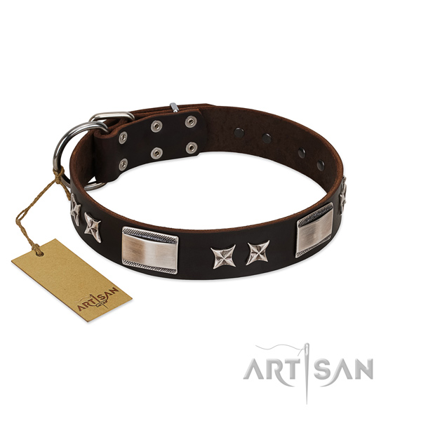 Best quality dog collar of full grain genuine leather