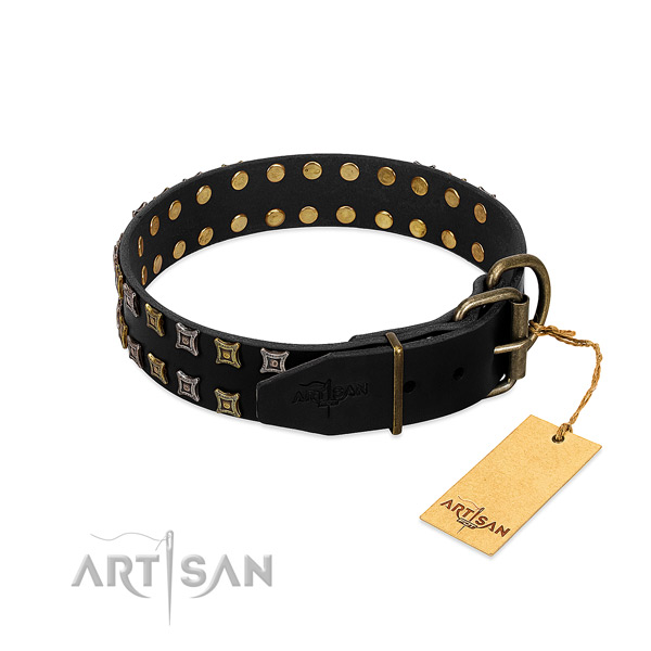 Best quality leather dog collar handcrafted for your doggie