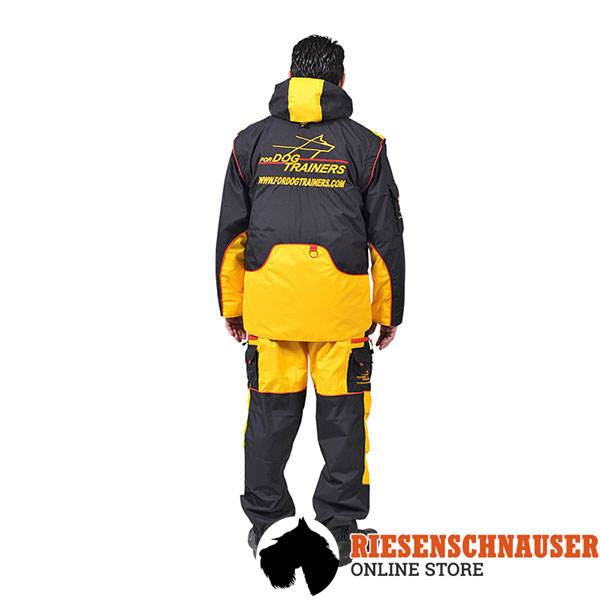 Membrane Fabric Training Bite Suit with a Number of Pockets